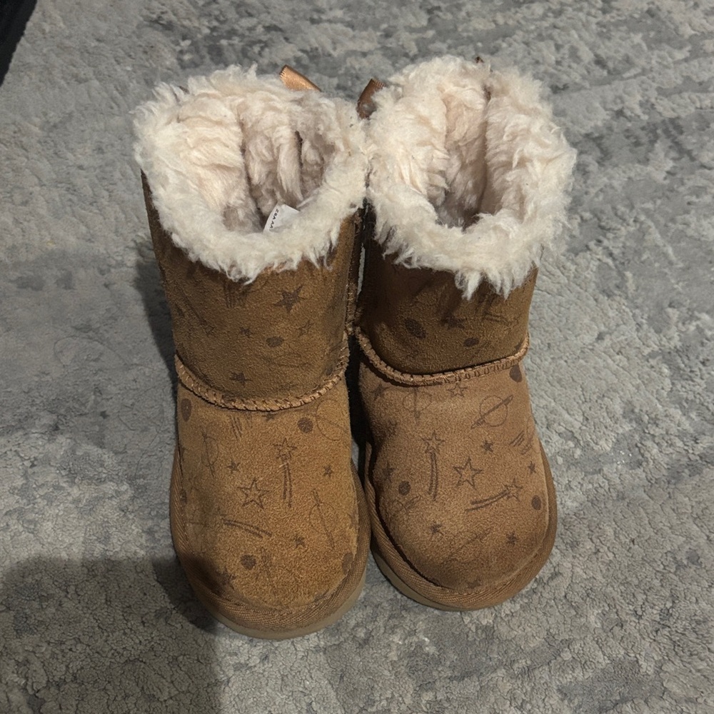 UGG Cream Fur-Lined Boots